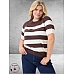 KAFFE CURVE Trui Lizzy Fudge/Chalk